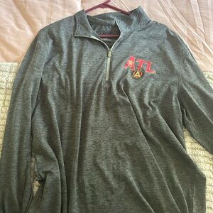 Fanatics Gray Quarter-Zip Pullover- Atlanta United
